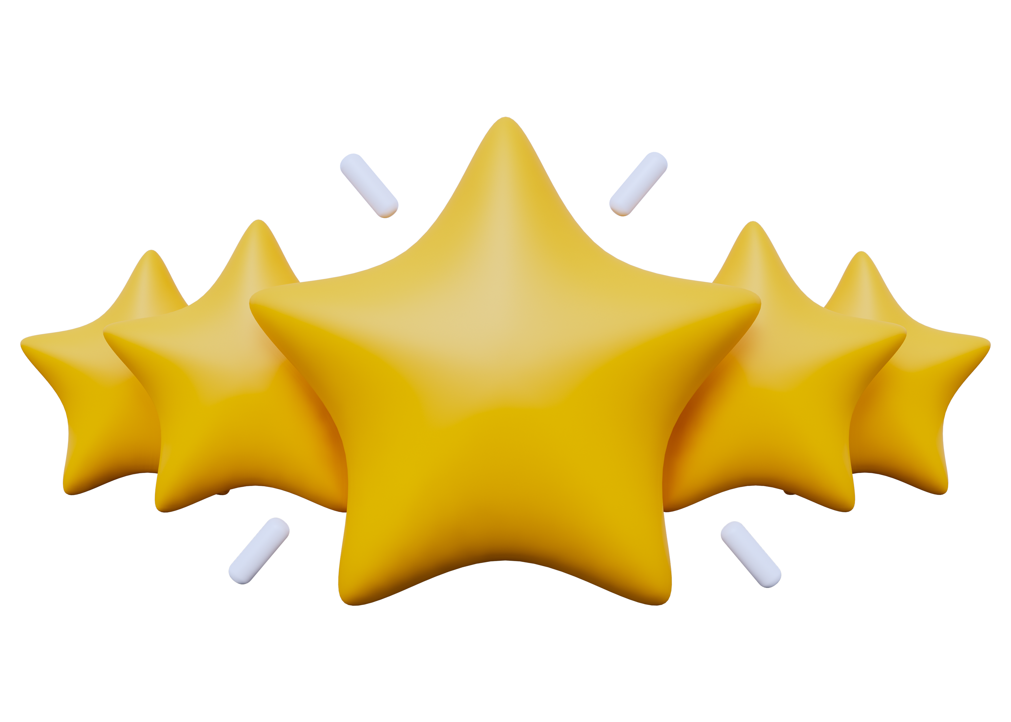 Three yellow stars illustration